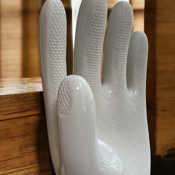 Vtg. Porcelain Latex Glove Mold General Porcelain 1982 Urban Industrial Decor - Picture 13 of 16